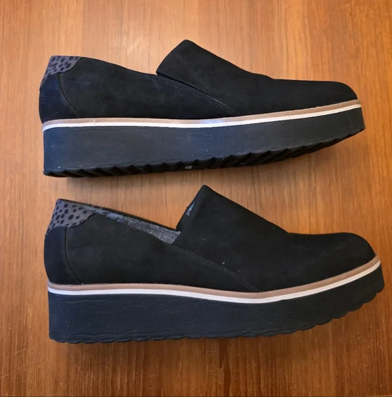 Platform Slip On Dr Scholl's "Look Out" Black Size 10 - Picture 6 of 7